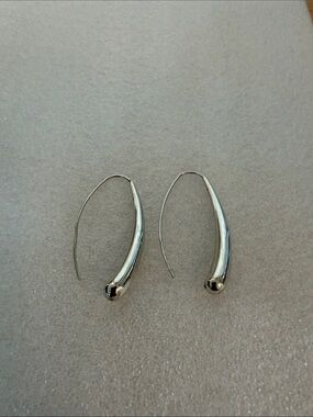 NWT Nabco Vintage 925 Sterling Silver Boho Contemporary Tear Drop Earrings